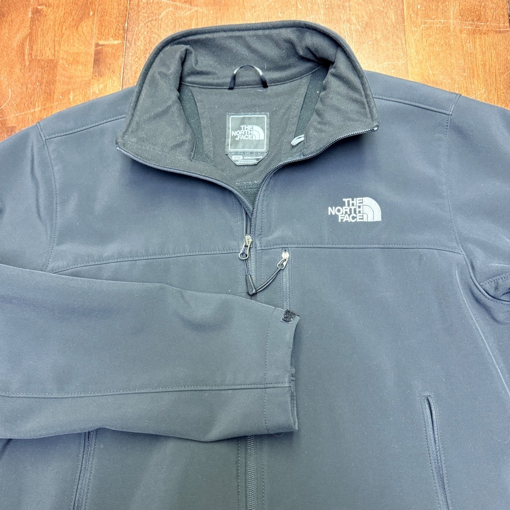 The North Face WindWall Softshell Jacket Mens Medium Black Full Zip Apex Bionic - Picture 2 of 9